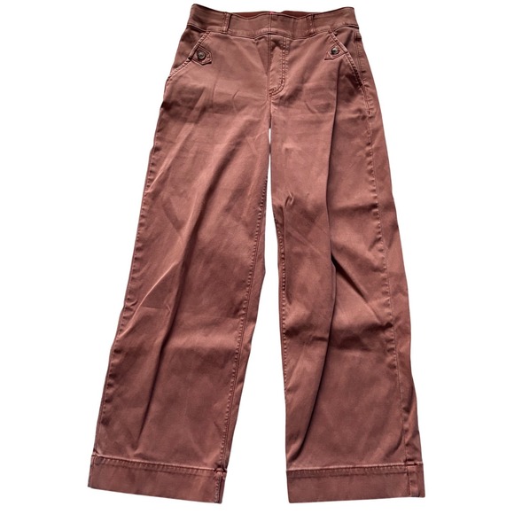 SPANX Pants - SPANX Stretch Twill Crop Pant Rust Brown Women's Size Small